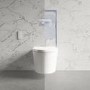 Grade A1 - Wall Hung Smart Bidet Round Toilet with 1160mm Frame Cistern and White Sensor Flush Plate - Purificare