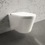 Grade A1 - Wall Hung Smart Bidet Round Toilet with 1160mm Frame Cistern and White Sensor Flush Plate - Purificare