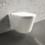 ONLY OPENED - Wall Hung Smart Bidet Round Toilet with 1160mm Frame Cistern and White Sensor Flush Plate - Purificare