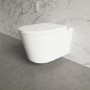 ONLY OPENED - Wall Hung Smart Bidet Round Toilet with 1160mm Frame Cistern and White Sensor Flush Plate - Purificare