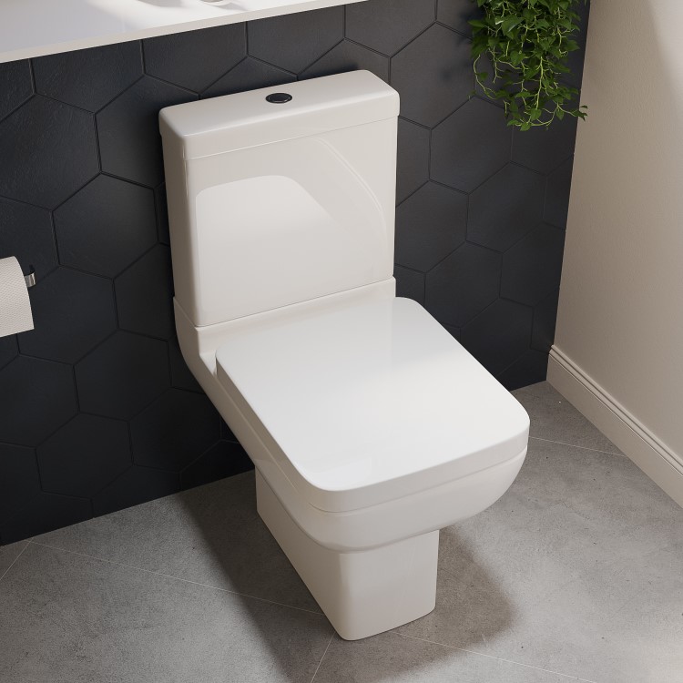 Grade A1 - Close Coupled Toilet with Soft Close Seat - Seren