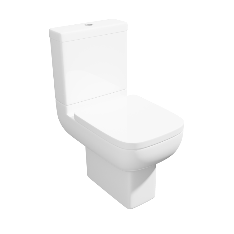 Grade A1 - Close Coupled Toilet with Soft Close Seat - Seren