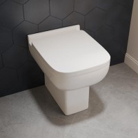 ONLY OPENED - Back to Wall Short Projection Rimless Toilet with Soft Close Seat - Seren