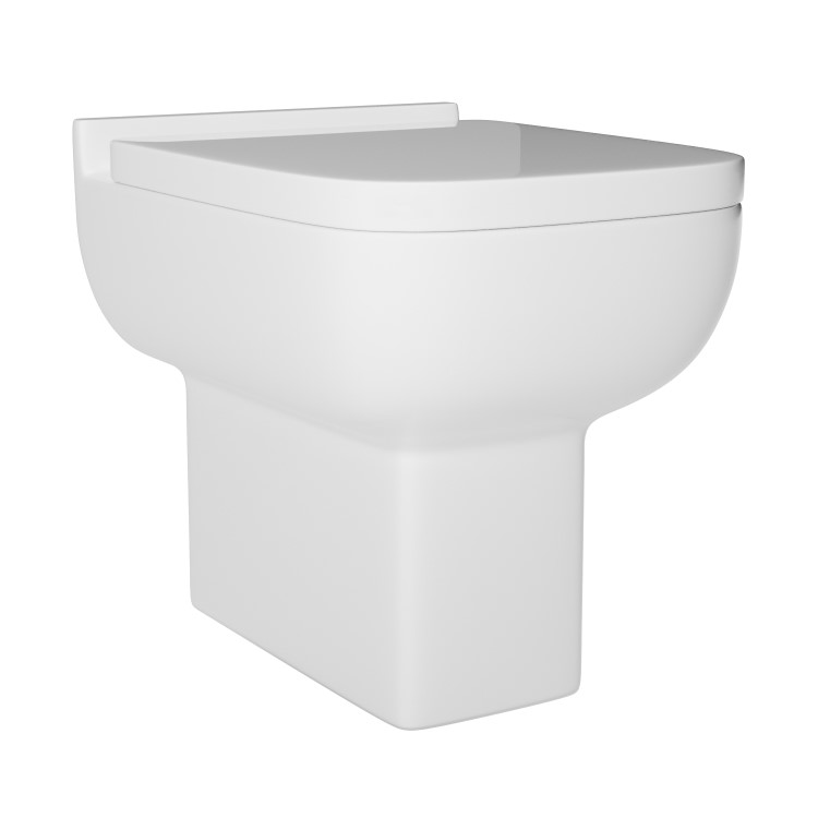 ONLY OPENED - Back to Wall Short Projection Rimless Toilet with Soft Close Seat - Seren