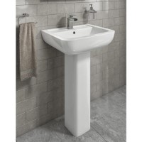 GRADE A1 - Seren 1 Tap Hole Basin and Full Pedestal 