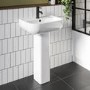 Grade A1 - Modern Pedestal Basin 550mm - Seren