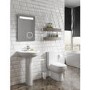 Grade A1 - Modern Pedestal Basin 550mm - Addison