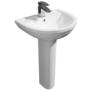 Grade A1 - Modern Pedestal Basin 550mm - Addison