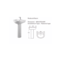 Grade A1 - Modern Pedestal Basin 550mm - Addison