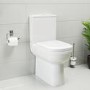 Grade A1 - Close Coupled Closed Back Toilet with Soft Close Seat - Addison
