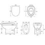 Grade A1 - Back to Wall Toilet with Soft Close Seat - Addison