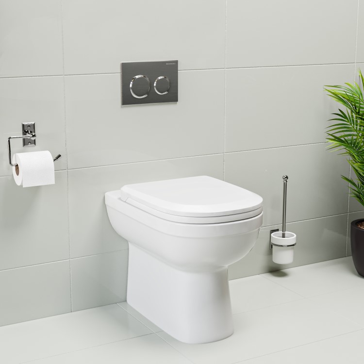 ONLY OPENED - Back to Wall Toilet with Soft Close Seat - Addison