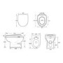 Grade A1 - Back to Wall Comfort Height Toilet with Soft Close Seat - Addison