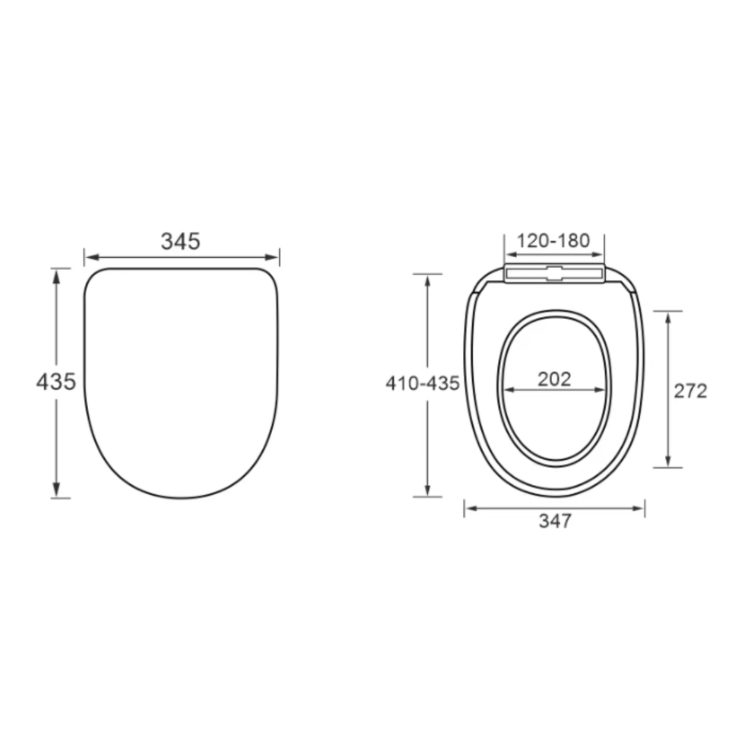 Back to Wall Comfort Height Toilet with Soft Close Seat - Addison
