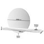 Round LED Bathroom Mirror with White Shelf - 50cm - Ersa