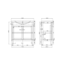 ONLY OPENED - Avebury 800mm Vanity Unit  & Basin - Matt Grey