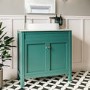 Grade A1 - 800mm Jewel Teal Freestanding Countertop Vanity Unit with Basin - Avebury 