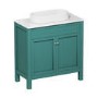 Grade A1 - 800mm Jewel Teal Freestanding Countertop Vanity Unit with Basin - Avebury 