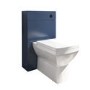 500mm Blue Back to Wall Toilet Unit with Cistern and Black Fittings - Ashford