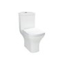 Grade A1 - Cloakroom Suite with Corner Pedestal Basin and Square Close Coupled Toilet