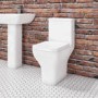 Grade A1 - Close Coupled Rimless Comfort Height Toilet with Soft Close Seat - Austin