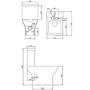 ONLY OPENED - Close Coupled Rimless Comfort Height Toilet with Soft Close Seat - Austin
