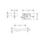 400mm Blue Freestanding Cloakroom Vanity Unit with Basin and Brass Handle - Ashford