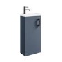 400mm Blue Freestanding Cloakroom Vanity Unit with Basin and Black Handle - Ashford