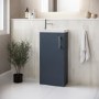 400mm Blue Freestanding Cloakroom Vanity Unit with Basin and Chrome Handle - Ashford