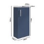 400mm Blue Freestanding Cloakroom Vanity Unit with Basin and Chrome Handle - Ashford