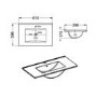Grade A1 - 600mm Blue Freestanding Vanity Unit with Basin and Black Handle - Ashford