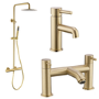Brass Shower Bath and Basin Tap Set - Arissa