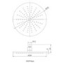 GRADE A1 - Arissa Brushed Brass Round Shower Head 250mm
