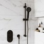 Black 1 Outlet Thermostatic Mixer Shower Set with Hand Shower - Arissa