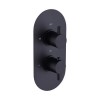 Black Single Outlet Ceiling Mounted Thermostatic Mixer Shower - Arissa