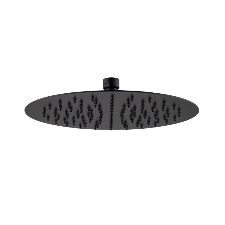 Black 1 Outlet Ceiling Mounted Thermostatic Mixer Shower Set - Arissa
