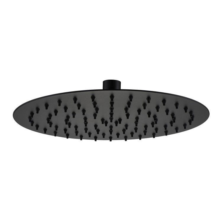 GRADE A1 - Arissa Matt Black 250mm Slim Round Shower Head
