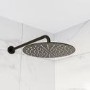 Black Dual Outlet Wall Mounted Thermostatic Mixer Shower Set with Hand Shower - Arissa