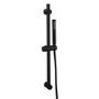 Black Dual Outlet Wall Mounted Thermostatic Mixer Shower Set with Hand Shower - Arissa