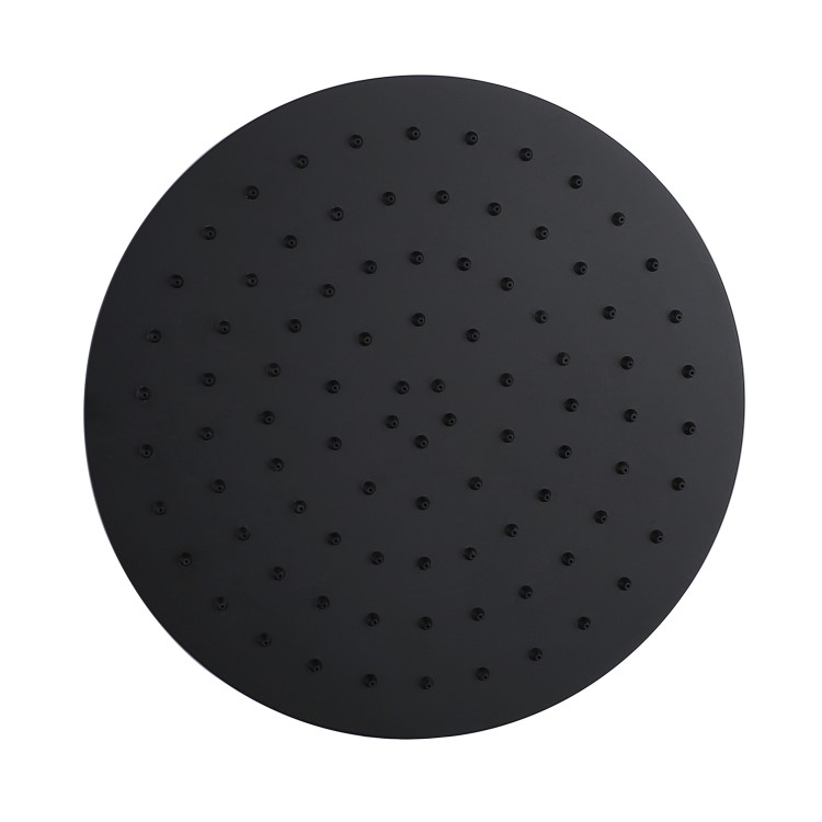 GRADE A1 - Arissa Matt Black 250mm Slim Round Shower Head