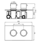 Grade A1 - Black Dual Outlet Wall Mounted Thermostatic Mixer Shower with Hand Shower - Zana