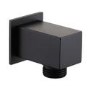 Grade A1 - Black Dual Outlet Wall Mounted Thermostatic Mixer Shower with Hand Shower - Zana