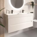BUN/BeBa_27204/78097 1200mm White Wall Hung Double Vanity Unit with Basin - Morella