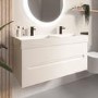 1200mm White Wall Hung Double Vanity Unit with Basin - Morella