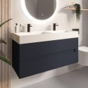 BUN/BeBa_27205/78098 1200mm Anthracite Wall Hung Double Vanity Unit with Basin - Morella