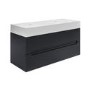 1200mm Anthracite Wall Hung Double Vanity Unit with Basin - Morella