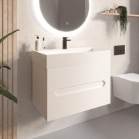 800mm Matt White Wall Hung Basin Vanity Unit - Morella 800mm Matt White Wall Hung Basin Vanity Unit - Morella