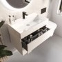 ONLY OPENED - 800mm Matt White Wall Hung Basin Vanity Unit - Morella