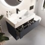 ONLY OPENED - 800mm Anthracite Wall Hung Vanity Unit with Basin - Morella
