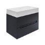 ONLY OPENED - 800mm Anthracite Wall Hung Vanity Unit with Basin - Morella